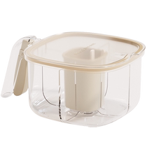 Kawashimaya seasoning box integrated multi-grid home kitchen high-end four-grid storage box combination set salt shaker seasoning jar