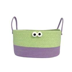 Big-eyed little monster combination desktop storage basket woven storage basket cotton thread storage basket snack wardrobe wool toy