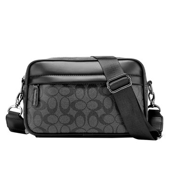 Stylish brand men's shoulder bag fashion small square bag trendy