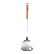 Pan shovel 304 нержавеющая сталь king numb kitchen fried овощной лопатой утюг лопатой деревянная ручка столовой ложка на герметике 1789