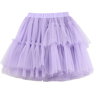 Girls middle-aged children's half-length skirt spring and summer new products Western cake fluffy mesh children's irregular dance skirt