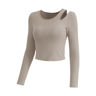 Mangas largas gigt con ropa de yoga delgada para mujer con almohadilla para el pecho