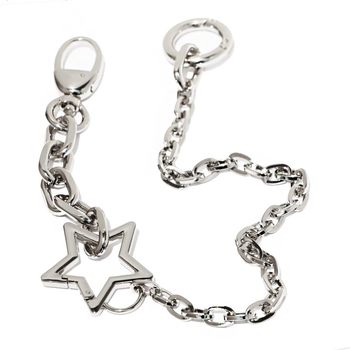 Creative chain-shaped ornament pentagram metal bag mobile phone