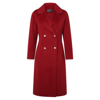 La koradior autumn temperament mid-length 100 cashmere woolen coat