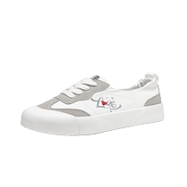 Semir womens shoes shallow mouth canvas shoes for women summer 2024 new thick-soled breathable versatile one-legged white shoes for women