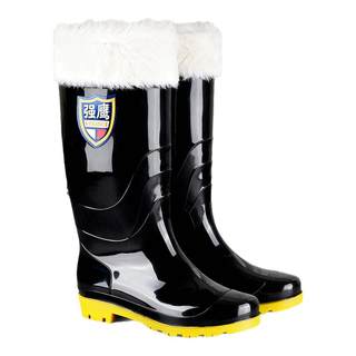 棉雨鞋冬天加绒加厚保暖水鞋防滑 冬季胶鞋长筒男士冬款防水雨靴