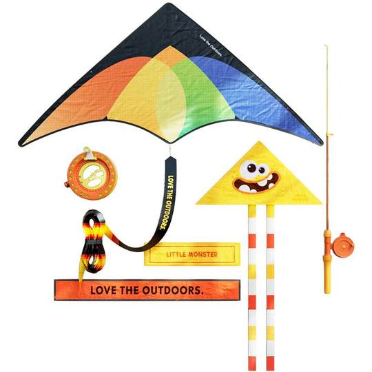 Cometa pequeña con caña de pescar Felton Breeze Easy Flying