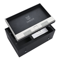 Marble floor socket hidden plug floor socket stainless steel flat full flat invisible five-hole network 86 panel