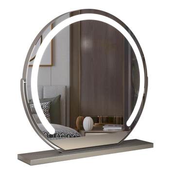 Smart desktop makeup mirror, large, rotatable and rechargeable
