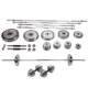 Set of fitness equipment small hole dual-purpose electroplated barbell