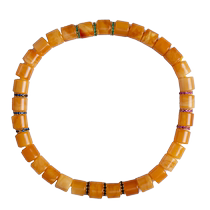 Qingchengshan (jewelry) natural beeswax Russian material straight-cut presbyopia wax bracelet colored diamond inlaid high fidelity
