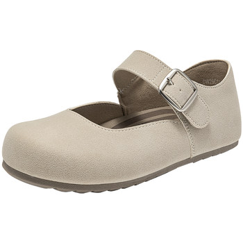 Big east birken shoes mid-heel flat velcro shoes for women
