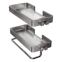 Bathroom storage rack acrylic bathroom wall-mounted punch-free washbasin toilet wall stainless steel storage rack
