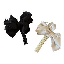 Elegant pleated bow phone cord hair tie elegant high ponytail bubble braid hair rope high elasticity and durable head rope