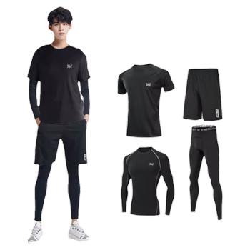 361 men's running sports suit plus fleece to keep warm