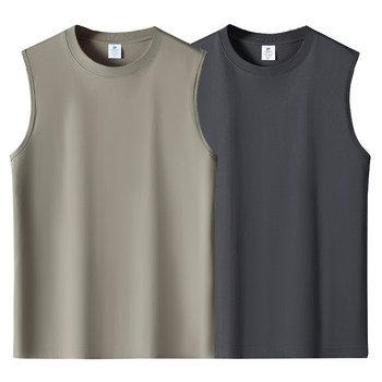 100% xinjiang pure cotton vest men's t-shirt summer loose sports fitness vest hurdle sleeveless underwear sweatshirt
