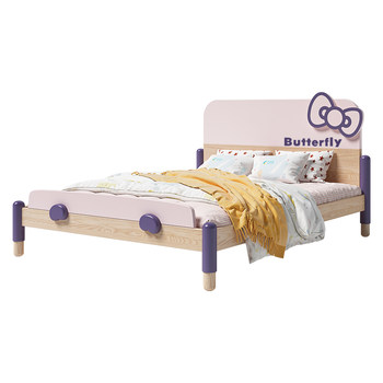 Horse chestnut solid wood children's bed girl princess bed simple