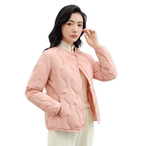 YaYa Light Thin Down Jacket Womens 2024 Autumn and Winter New Arrival Short Elegant Round Neck Simple Versatile Jacket J