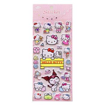 KT Cat Hello Kitty Kitty ສະຕິກເກີ sponge ຟອງສາມມິຕິສໍາລັບເດັກນ້ອຍແລະເດັກຍິງການສຶກສາຕົບແຕ່ງໂທລະສັບມືຖືສະຕິກເກີຂະຫນາດນ້ອຍ
