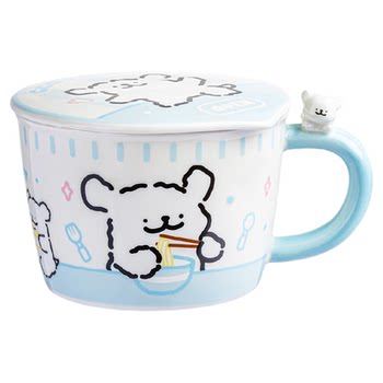 Yancang line puppy ceramic large capacity instant noodle bowl