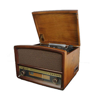 Best-selling European and American wooden Bluetooth retro vinyl record player
