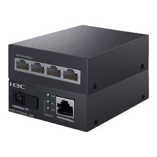 H3C新华三 千兆光纤收发器一对单模单纤一光一电百兆千兆光电转换器 以太网监控网络高速传输3公里20KM