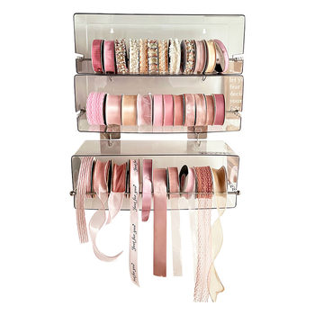 Acrylic ribbon storage rack for good looking products