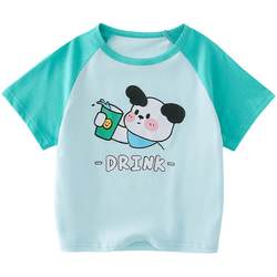 Cotton Hall T-shirt children's tops 2024 new children's clothing summer clothing baby clothes fashionable boys short-sleeved girls T-shirt