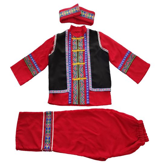 Children's national costumes Lahu men's stage dance costumes
