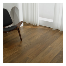 Bare board nature pure three-layer solid wood floor ENF mid-century style oak floor environmentally friendly home Lanyue