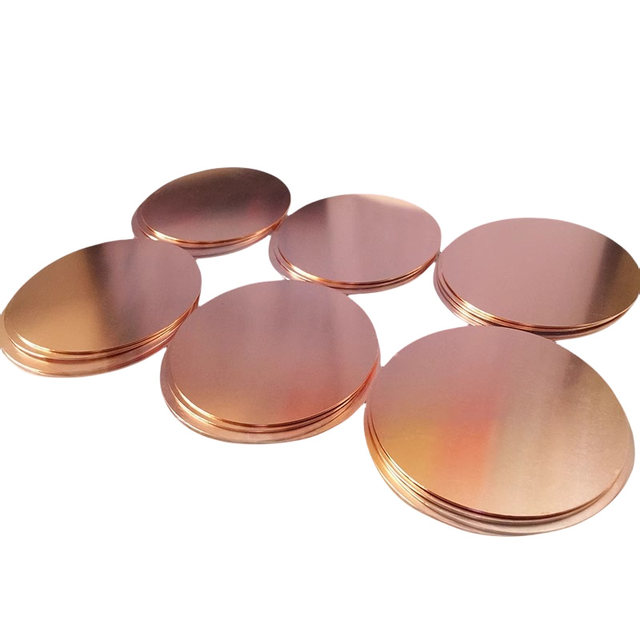 T2 copper round plate round copper sheet copper gasket round sheet