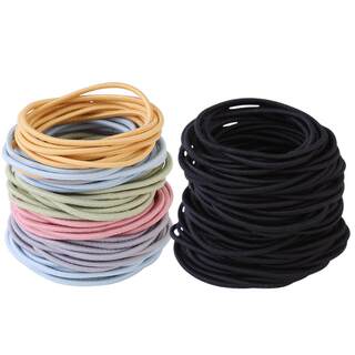 Black small high elastic rubber ring durable headband for men and women