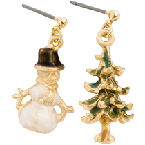 (Self-operated) OSEWAYA earrings Christmas tree snowman cute girly heart earrings high-end ear clips and earrings