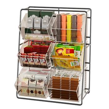 Desktop coffee capsule tea bag three-ton semi storage rack