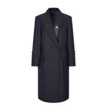 The same style as the mall Disennis 2024 new autumn commuter style top wool mid-length windbreaker jacket for women