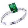 Milai Jewelry 0.85 carat natural Zambian emerald ring for women 18k gold inlaid diamond ring customization