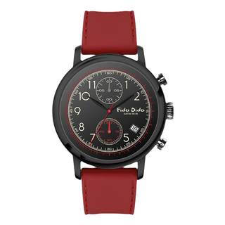FidoDido「英伦复古」学院考试计时石英手表运动时尚防水日历男表