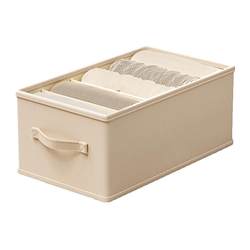 Wardrobe storage box household clothes Pants layered artifact clothing can fold cotton and linen cloth to organize box
