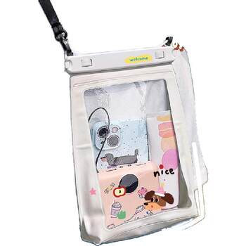 Large-Capacity Waterproof Mobile Phone Bag with Touch Screen Capability for Taking Photos, Beach Bag, Swimming, Diving, and Rafting Equipment Storage Bag, Crossbody Bag