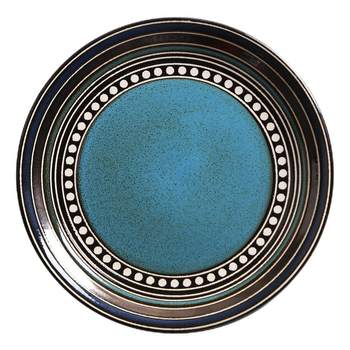 Japanese retro round kiln-changing personality ceramic plate
