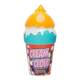 Baby's non-spillable ice cream bubble bottle can be turned upside down to prevent spillage