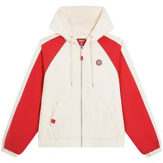 特步新年丨夹克外套女款2025秋冬新款拼色茄克运动服975128130472