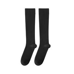 Pressure stovepipe socks women's autumn and winter calf socks pure cotton black over-the-knee stockings jk long leg mid-calf socks high socks