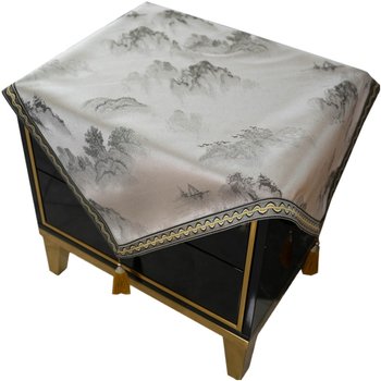 High-end zen new chinese style ink and wash landscape tablecloth High-end zen new chinese style ink and wash landscape tablecloth
