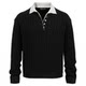 Double collar lapel stand collar two-wear wool blend sweater