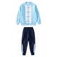 小学生班服春秋套装盘扣汉服中国风幼儿园园服唐装运动会纯棉蓝色