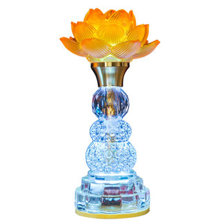 Glaze lotus lamp led buddha lamp home plug-in guanyin lamp