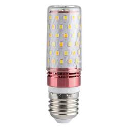 Juxiang led three-color dimming corn light bulb e27E14 small screw candle bubble 12W household bulb chandelier light source