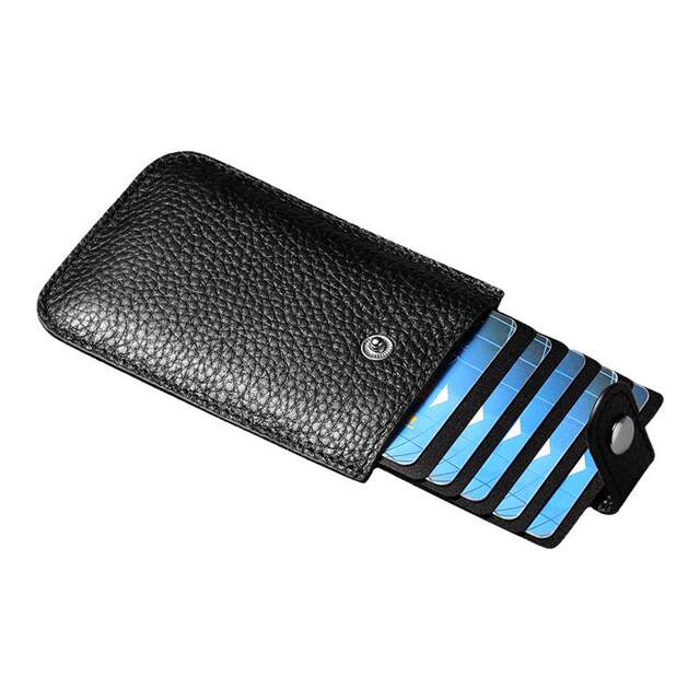 Pull-out multi-card card bag for men and women genuine leather luggage