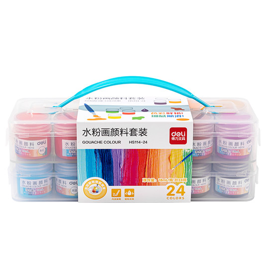 El frasco pequeño de pintura gouache Deli viene con pincel.